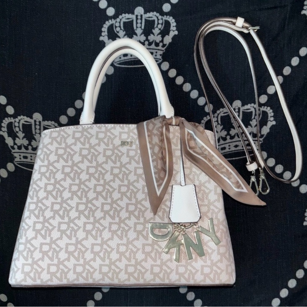 DKNY Monogram "Paige MD" Satchel NWT